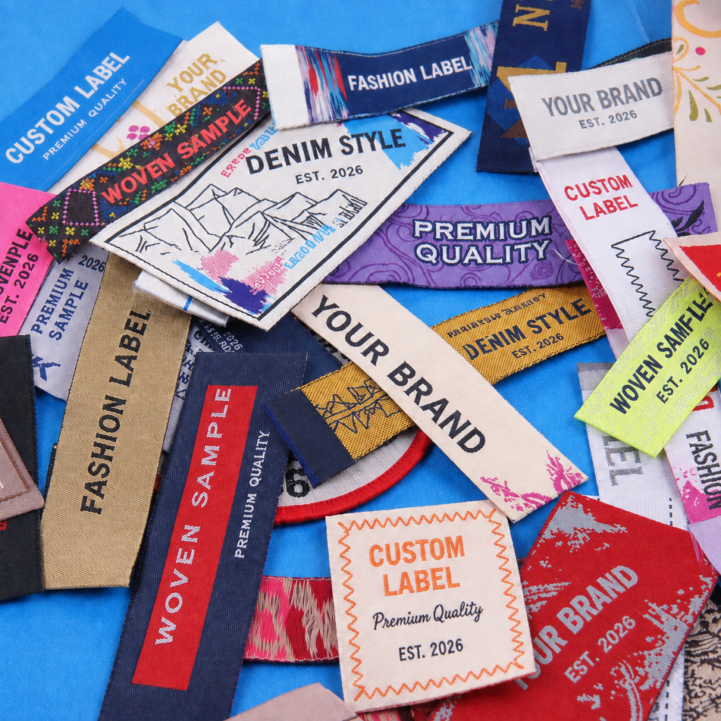 Custom woven labels, printed care labels and garment branding labels for clothing manufacturers