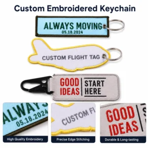 Always Moving Good Ideas and airplane shaped fabric keychain examples